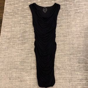 INC Black Ruched Dress in Small